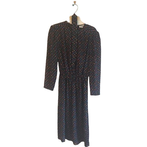 Vintage L Virgo ll sheer 1980s dress self belt - Picture 1 of 8